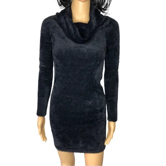 black satin lace mini dress Black Crepe Fur Hem Mini Dress – self-portrait-US main image 1